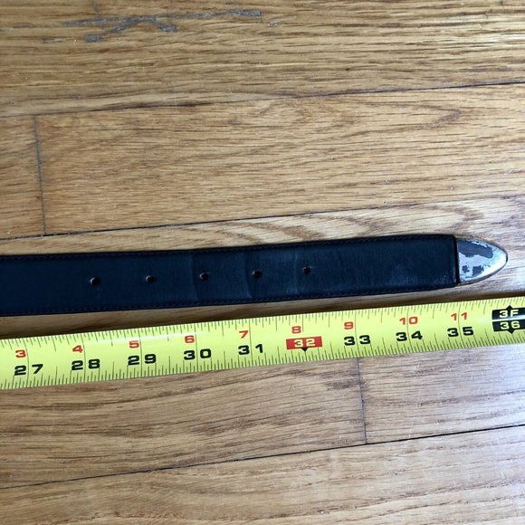 Vintage Erreghè Gray Embroidered Leather Belt Made in Italy Size Small - Picture 6 of 9